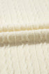 Beige Textured Patchwork Exposed Seam Plus Size Hoodie